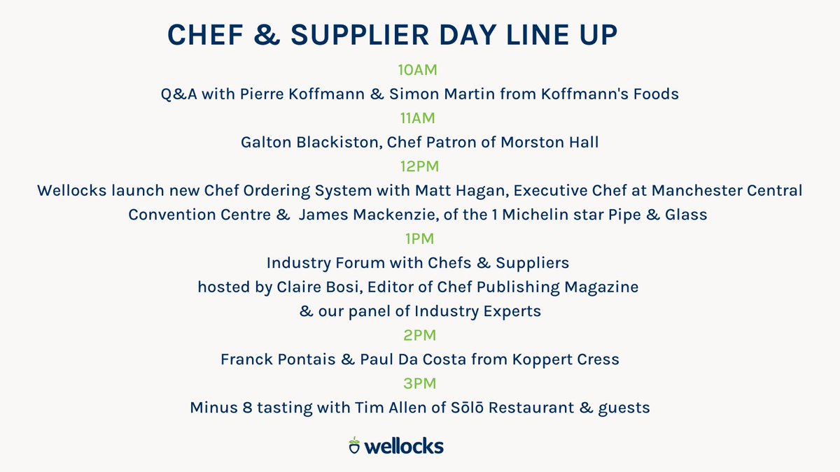 wellocksfood's tweet photo. Today's the day, our Chef &amp; Supplier Day 2021! 

Bring on the incredible Main Stage line up, starting from 10am.

#wellocks2021 #60yearsofwellocks https://t.co/E52HVeP5u9