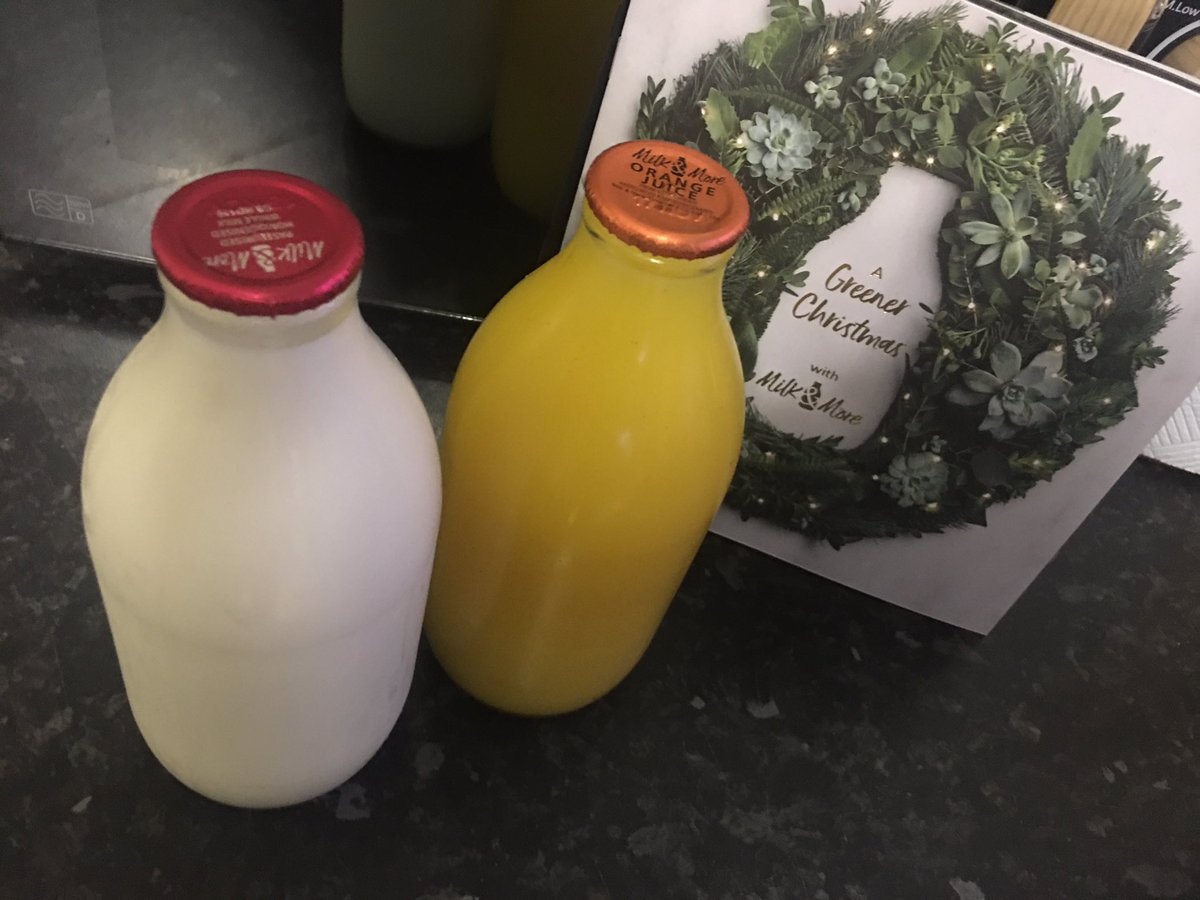JayEvansPR's tweet photo. I still find this retro style delivery exciting, it really reminds me of my youth and when I take the dog out at 6am it’s waiting for me! A serious benefit…less plastic in my house and the bottles go back! For a few pence more than the supermarket! @milkandmore #cutoutplastic https://t.co/5lmv7RPdhv