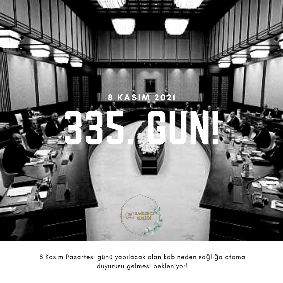 Kabine toplantısından sağlığa atama duyurusunun gelmesini bekleyen yüzbinlerce genç, 335 gündür beklediğine kavuşamadı. Sayın <a href="/drfahrettinkoca/">Dr. Fahrettin Koca</a> çok bekledik, çok yorulduk. Ama hâlâ hazır bir şekilde duyurunun gelmesini sabırsızlıkla bekliyoruz.
#saglikbakanimhazirmisiniz