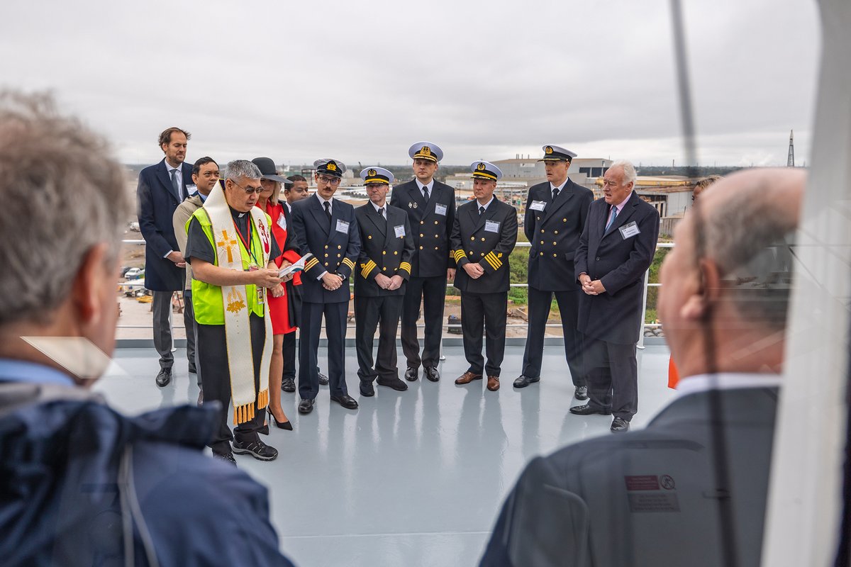 Exmargroup's tweet photo. On November 4th we had the honour to celebrate the Naming of M/V #FlandersPioneer. 

The fully refrigerated gas carrier was named in the presence of the priest, Godmother, our CEO and the Executive Chairman.

We wish her fair winds and following seas! https://t.co/er2Gd7oPla