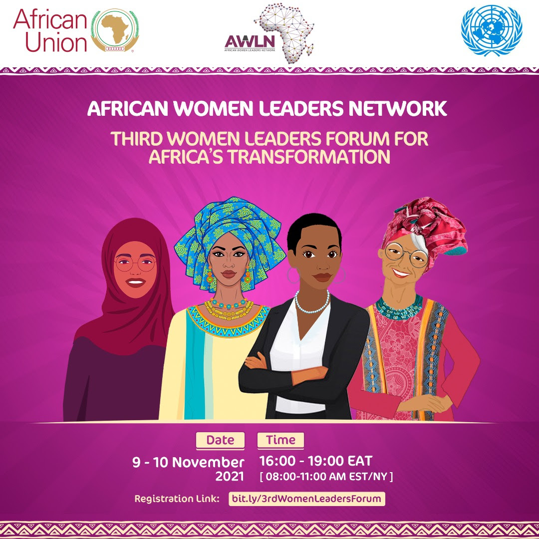 AWLNetwork (@awlnetwork) on Twitter photo 📣JOIN us during the #AfricanWomensLeaders 3rd Forum for Africa’s #Transformation convened by @awlnnetwork from 9-10 Nov, 16-19 EAT(8:00-11 AM EST).
➡️Join here: bit.ly/3rdWomenLeader…
<a href="/awln_YoungWomen/">AWLN Young Women Leaders Caucus</a> <a href="/MaEllenSirleaf/">Ellen Johnson Sirleaf</a> <a href="/phumlambongcuka/">Phumzile Mlambo-Ngcuka</a> @AU_WGDD <a href="/AminaJMohammed/">Amina J Mohammed</a> <a href="/AUC_MoussaFaki/">Moussa Faki Mahamat</a> 📣JOIN us during the #AfricanWomensLeaders 3rd Forum for Africa’s #Transformation convened by @awlnnetwork from 9-10 Nov, 16-19 EAT(8:00-11 AM EST).
➡️Join here: bit.ly/3rdWomenLeader…
<a href="/awln_YoungWomen/">AWLN Young Women Leaders Caucus</a> <a href="/MaEllenSirleaf/">Ellen Johnson Sirleaf</a> <a href="/phumlambongcuka/">Phumzile Mlambo-Ngcuka</a> @AU_WGDD <a href="/AminaJMohammed/">Amina J Mohammed</a> <a href="/AUC_MoussaFaki/">Moussa Faki Mahamat</a>