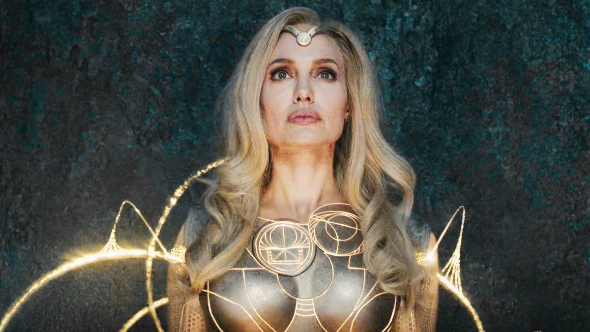 no thoughts just angelina jolie as thena in eternals