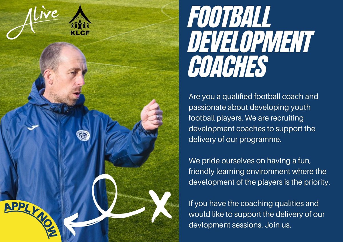 KingsLynnElite's tweet image. We are recruiting coaches across 4 key areas. If you would like to join the Alive KLCF coaching team, please complete the expression of interest form attached.

We have opportunities for different levels and experience.

forms.gle/VHJwURJn5a44R4…