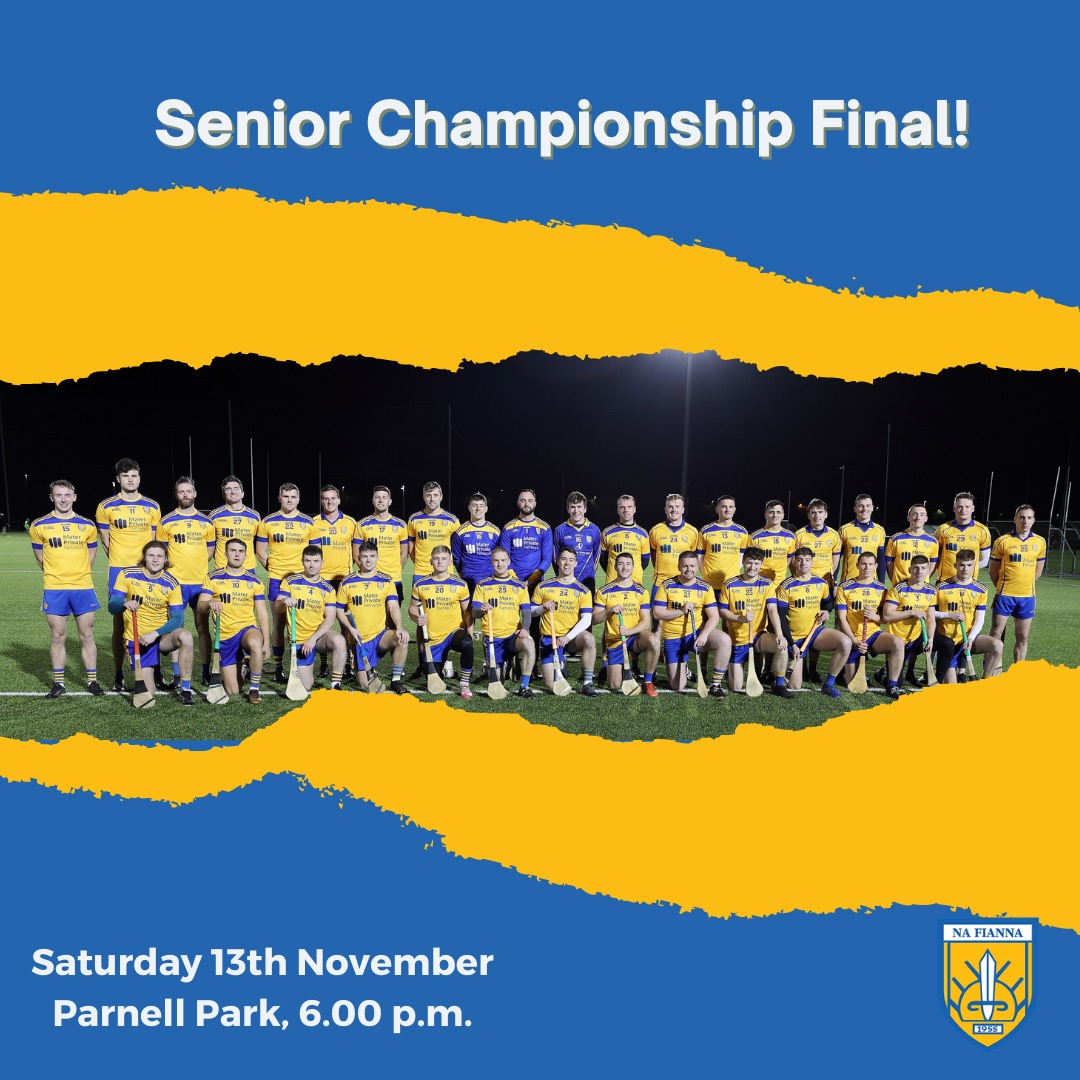clgNaFianna's tweet photo. Tix now on sale for the #GoAheadDSHA Final 2021 on Sat evening: Na Fianna v Kilmacud Crokes

Tix can be purchased here: 
https://t.co/j3GLaaBK2r

We hope as many Na Fianna members as possible come to the match to support the team on this historic occasion. #NaFiannaAbu 💛💙 https://t.co/0rUlrGrda2