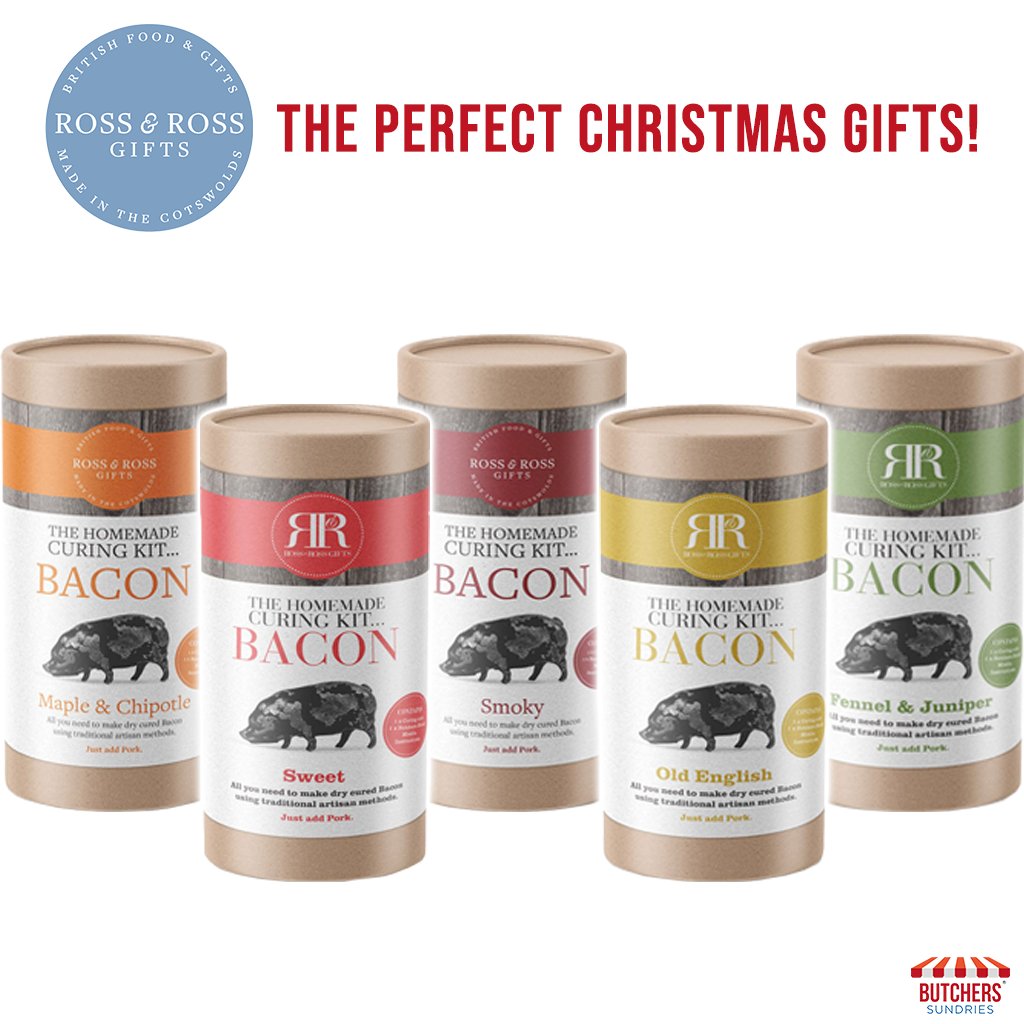 ButchersSundrie's tweet photo. Do you know someone trying to make their own cured bacon? We have got just the thing to help get them started!

Choose from 5 delicious flavours and either treat yourself or get someone special the ideal Christmas Gift!

Shop our Bacon Curing Kits here: https://t.co/8kfJPpVywp https://t.co/uxqPphNVPu