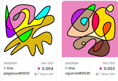 anchanNFTART's tweet photo. 2 new items are listed for sale.
『squirrel#0020』
『pegasus#0021』
I draw with one stroke.
If you can, take a look, please.

https://t.co/UCVyLCSwkJ https://t.co/ljZCbT8lbP