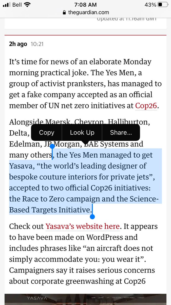 greenprofgreen's tweet image. Might be the best own of #COP26 so far.