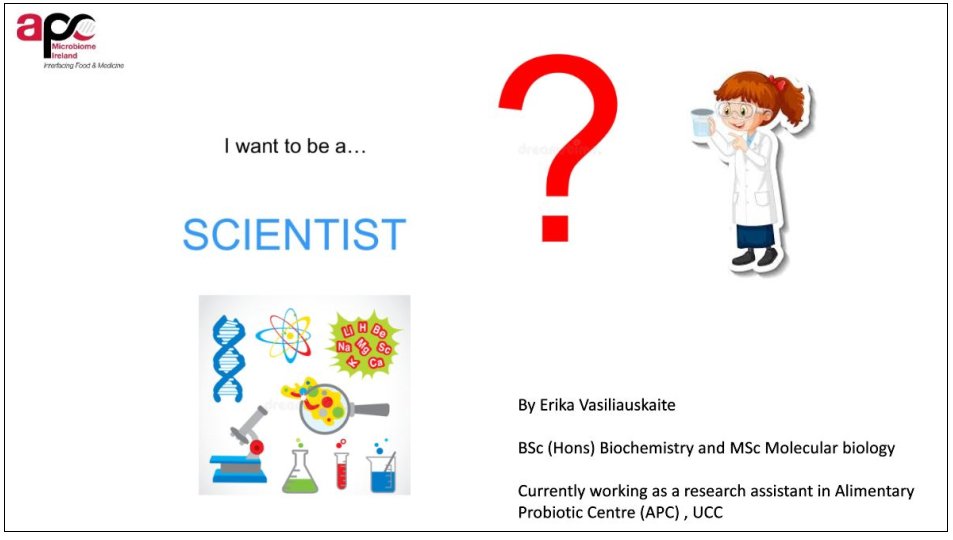 Pharmabiotic's tweet photo. For @ScienceWeek APC researcher Erika Vasiliauskaite gave a career talk today at @StMarysMidleton. This in partnership with the @corkcolibrary and their STEAM/Work Matters programme. Erika will join researchers from @TyndallInstitut  (@IPICIreland @connect_ie) + @VistaMilk https://t.co/IM7Qa8iHHl