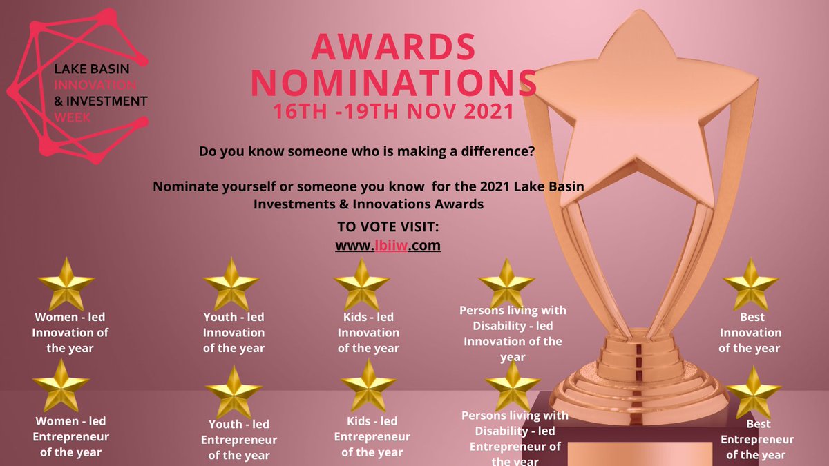 lbiiwk's tweet photo. Do you know any entrepreneur living with disability who deserves an award for outstanding work they do? Nominate them today for the #lbiiw2021 Persons living with Disability - led Innovation or entrepreneur of the year &amp; by visiting https://t.co/knkBTP6YHj
#lbiiw2021 https://t.co/m0qMfJ3rD1