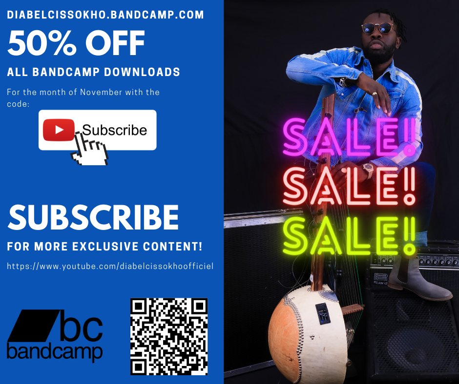 Exclusive Bandcamp sale (diabelcissokho.bandcamp.com) for the rest of this month!! Use the code: subscribe for 50% off!! 
Also subscribe to youtube.com/diabelcissokho… to get exclusive content!!👀🔥🖤
Please SHARE!! 😀🖤