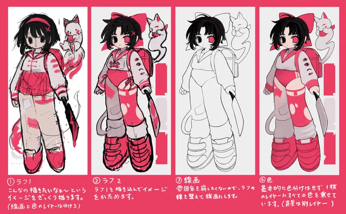 この間マシュマロ頂いたのでざっくりですがメイキング作りました😊何かの参考になれば幸いです～!

使っているソフトはクリスタです 
