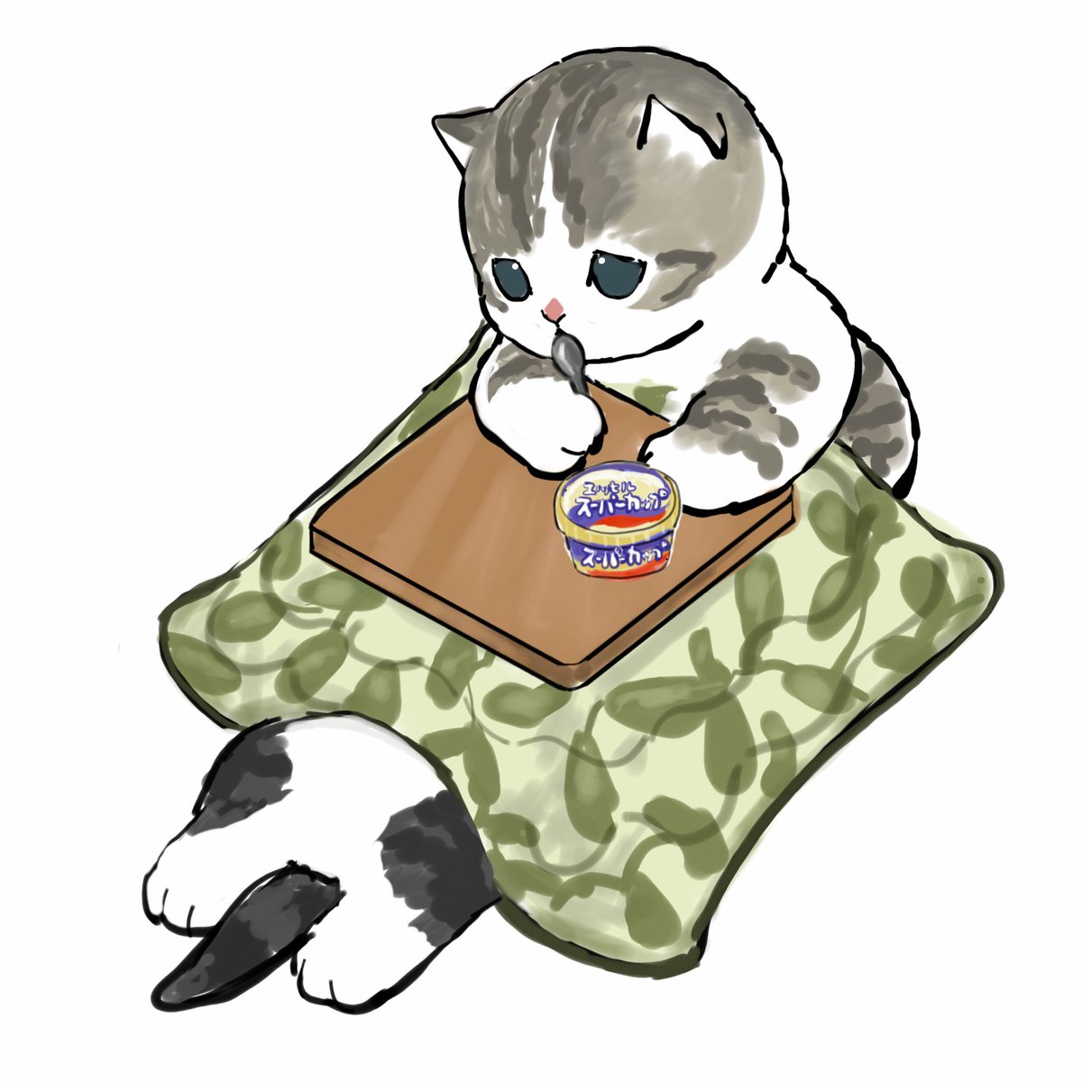 no humans table food cat animal focus white background kotatsu  illustration images