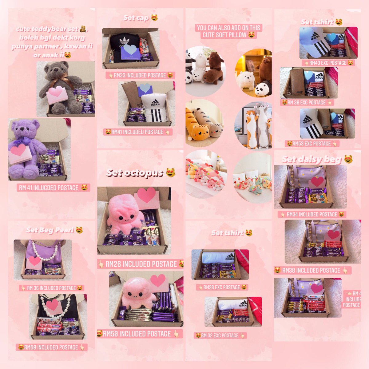 khlidaaaa's tweet photo. @nuggetkhan Tumpang rezeki . Haii guyss can you guys help me to grow up my small business ,im newbie and im selling custom giftbox . Can you guys support me ? 🥺 you can add on anything that you guys want 🥺  thankss 🥺🦋 https://t.co/s0Dfton0DD… https://t.co/EjAFmopmcT