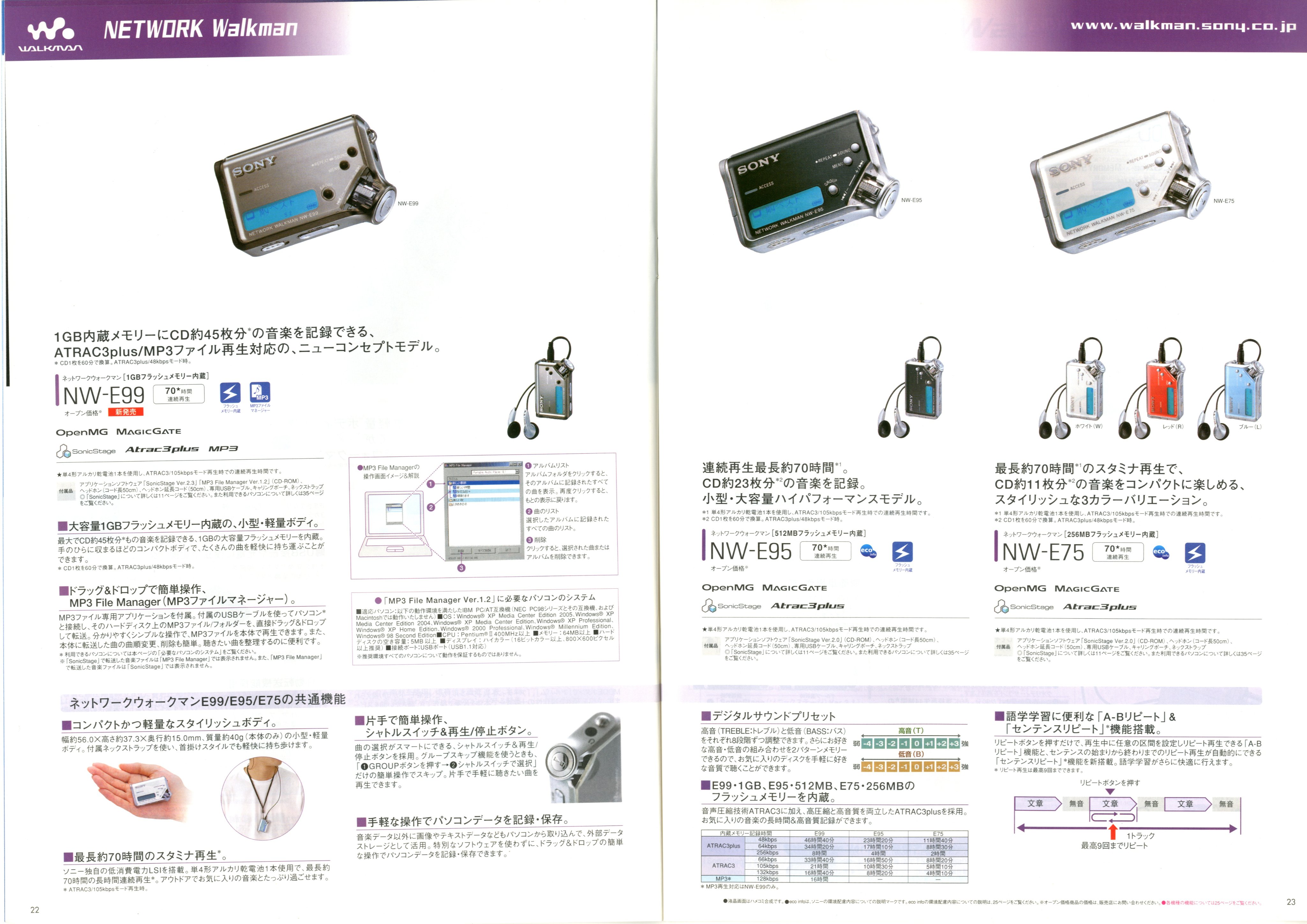 تويتر たそ على تويتر Sony ウォークマン総合カタログ 05 1 T Co H09hd7thje
