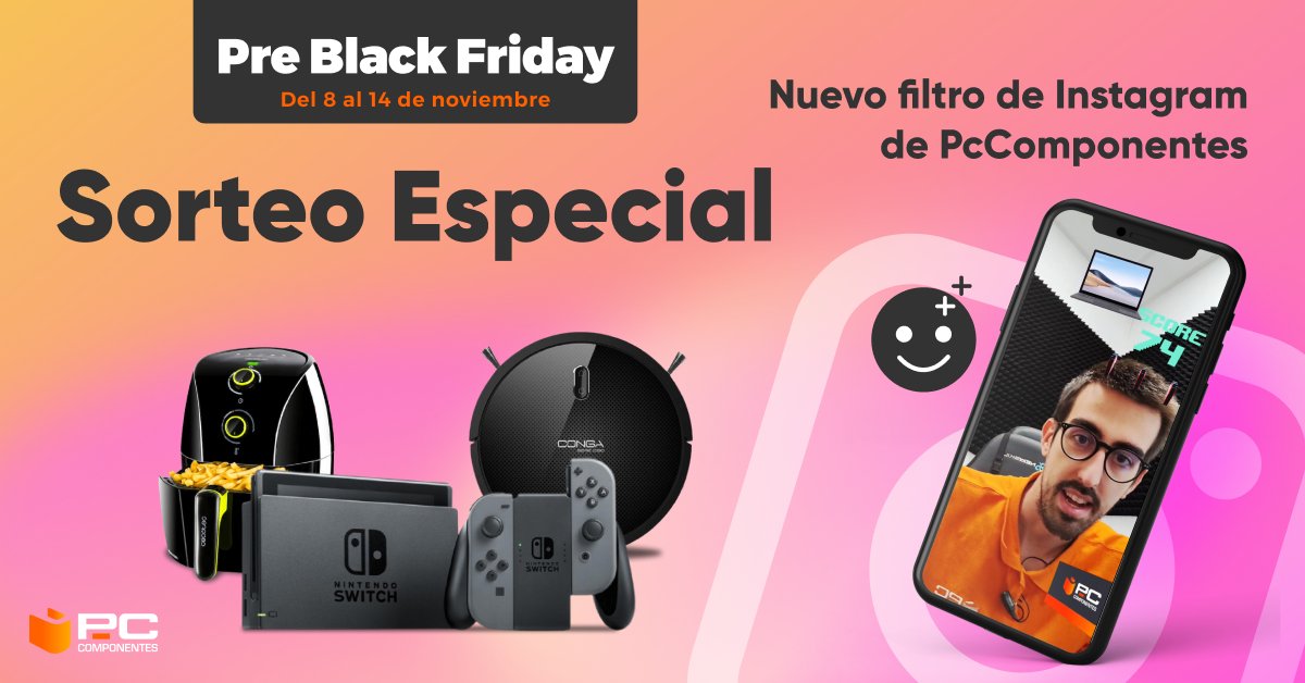 ⚫️¡𝙎𝙊𝙍𝙏𝙀𝘼𝙕𝙊!⚫️ ¡Llévate este PACK ESPECIAL!

🎮 Nintendo Switch
🍟 Freidora de aire
🤖 Robot aspirador

1⃣ RT🔃 y síguenos
2⃣ Completa tu participación en nuestro Instagram 👉 pccom.co/3bRY7Ro