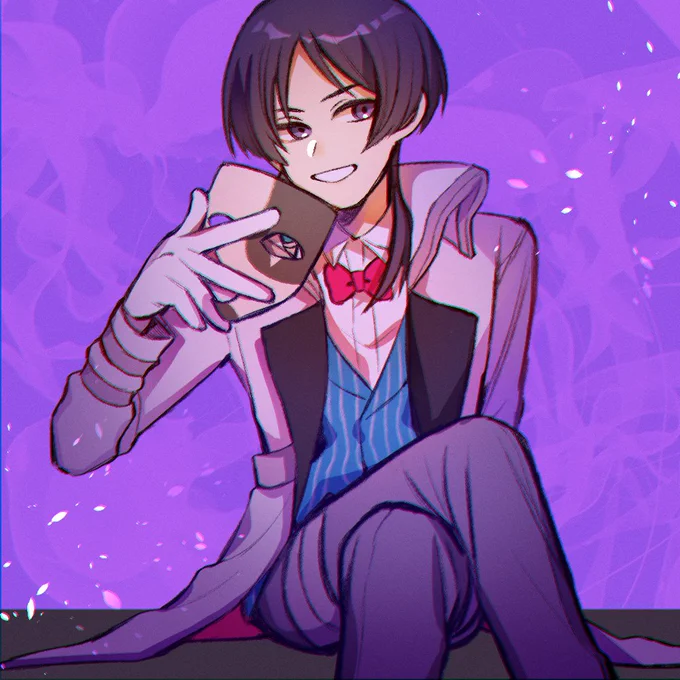 # 1番目にリプきたキャラに2番目にリプきたキャラの服を着せる

散兵に博士の服!!でした!!!☂️🎀 