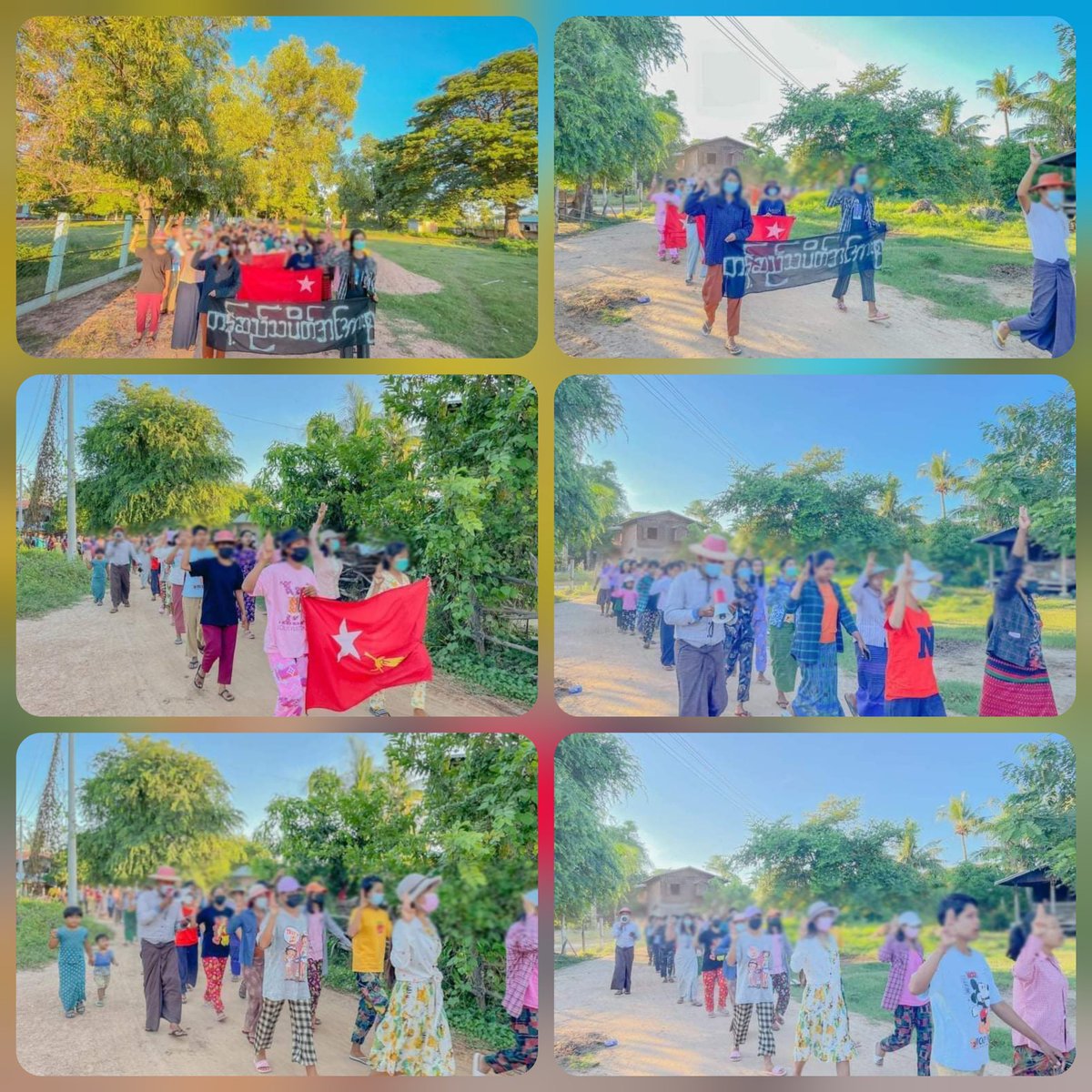 The main strike of Taze led the regular anti-authoritarian evening marching strike and peacefully demanded how much Myanmar people need Democracy 🚩

#HelpMyanmarIDPs
#Nov8Coup  
#WhatsHappeningInMyanmar