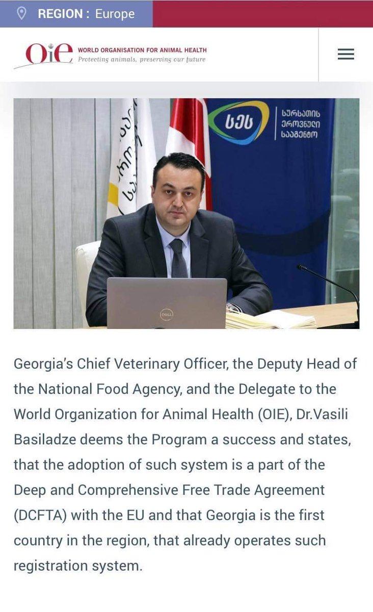 nfageorgia's tweet photo. “Animal Identification and Registration Process an Ongoing Success in Georgia” - Dr.Vasili Basiladze
https://t.co/CGyOvSlLbt 

@OIEAnimalHealth 
#veterinary https://t.co/kVasE6KvPr