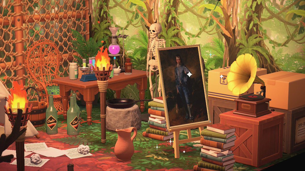 NoContextCILRAG's tweet photo. My favorite paradise build yet! Yuka’s forested jungle 🌴 #HHP #HappyHomeParadise #ACNH #AnimalCrossing #NintendoSwitch https://t.co/JFpTFJQQvn