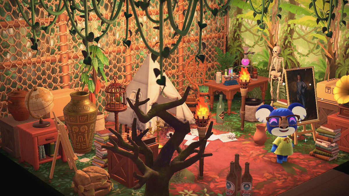 NoContextCILRAG's tweet photo. My favorite paradise build yet! Yuka’s forested jungle 🌴 #HHP #HappyHomeParadise #ACNH #AnimalCrossing #NintendoSwitch https://t.co/JFpTFJQQvn