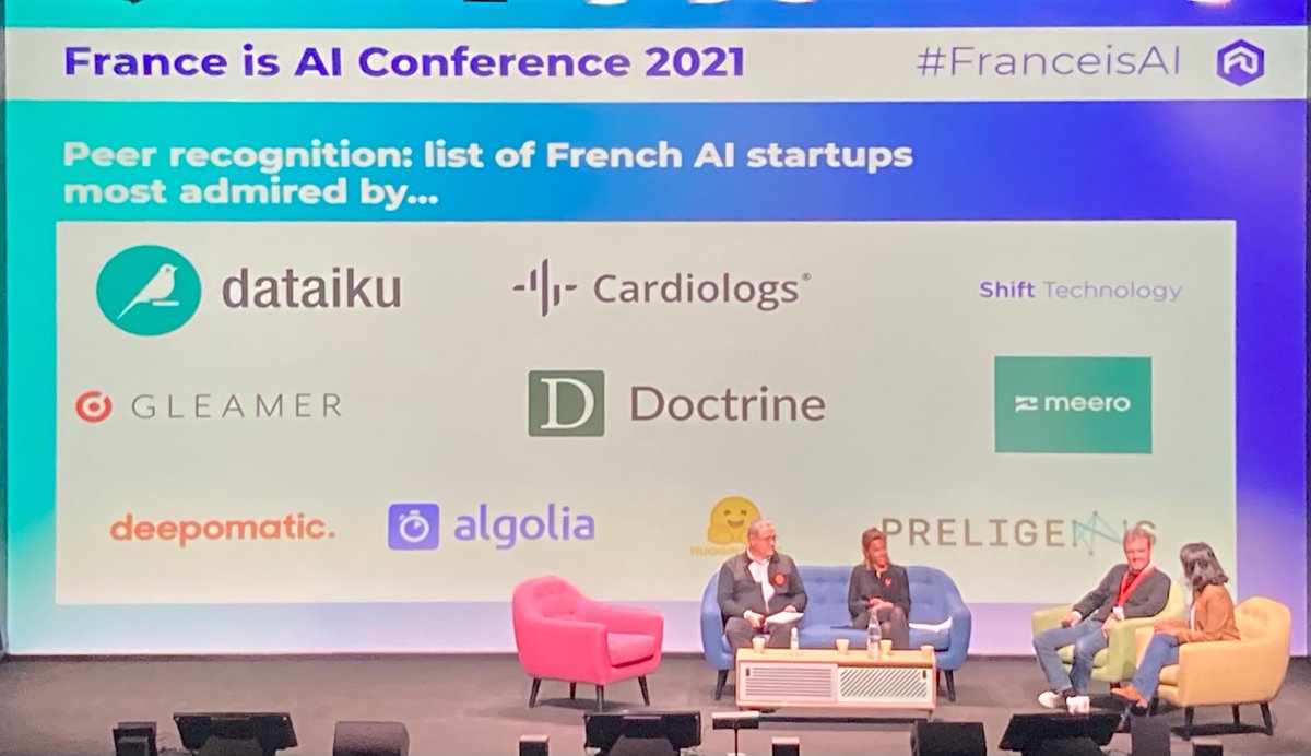 Les start-ups en IA les plus admirées selon un sondage d’opinions réalisé par <a href="/FRdigitale/">France Digitale</a> #franceIsAI #aiforenterprises