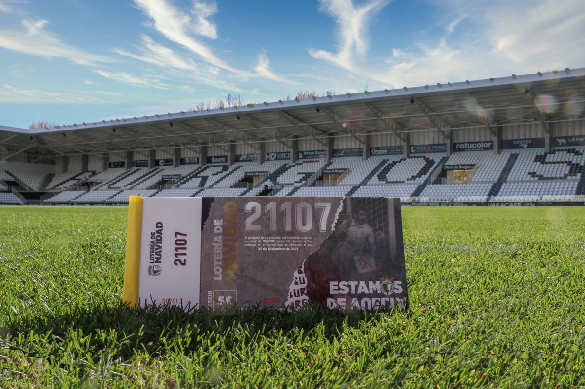 💫El Burgos Club de Fútbol jugará el número 2️⃣1️⃣.1️⃣0️⃣7️⃣ en la Lotería de Navidad.

Adquiere ya tus participaciones a un precio de 5€ en oficinas del club.

*Máximo 5 participaciones por persona.

#LoteríaNavidad
#EstamosDeVuelta 🤍