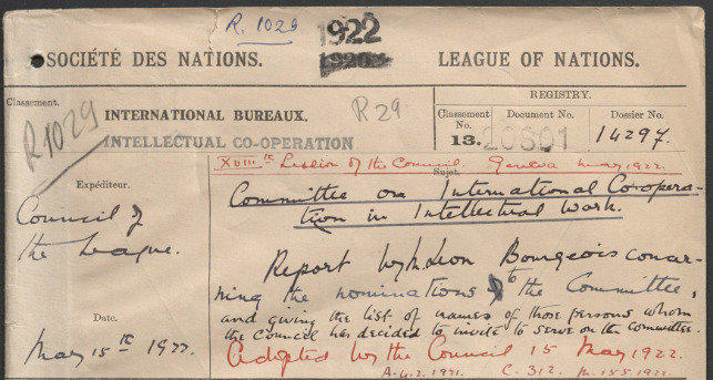 UNOGLibrary's tweet photo. ❗️Attention #twitterhistorians ❗️

Submit your paper for the #ICIC2022 marking the centenary of the Int’l. Committee on Intellectual Cooperation of the League of Nations! 

🔜 Until 15 November ⌛️

   ℹ️👉https://t.co/6eKtmJAJp2 https://t.co/nOfHxdQOX8