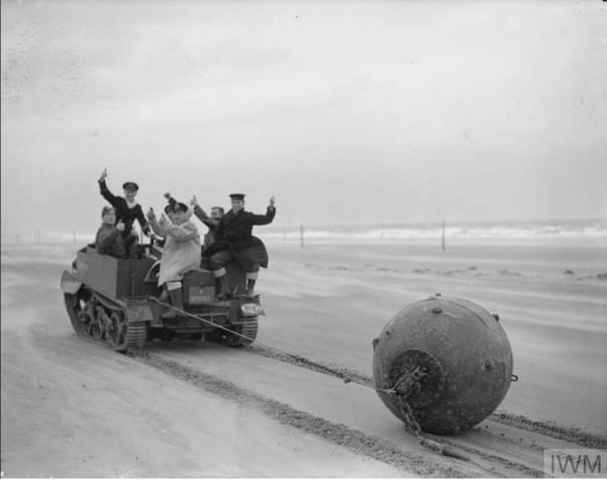 #OTD 1941 severe gales over the past week have taken a heavy toll of British defensive minefields off the East Coast; over 110 of our floating mines are located and sunk as the weather eases whilst dozens are rendered safe after having washed ashore on beaches #Sweepers80