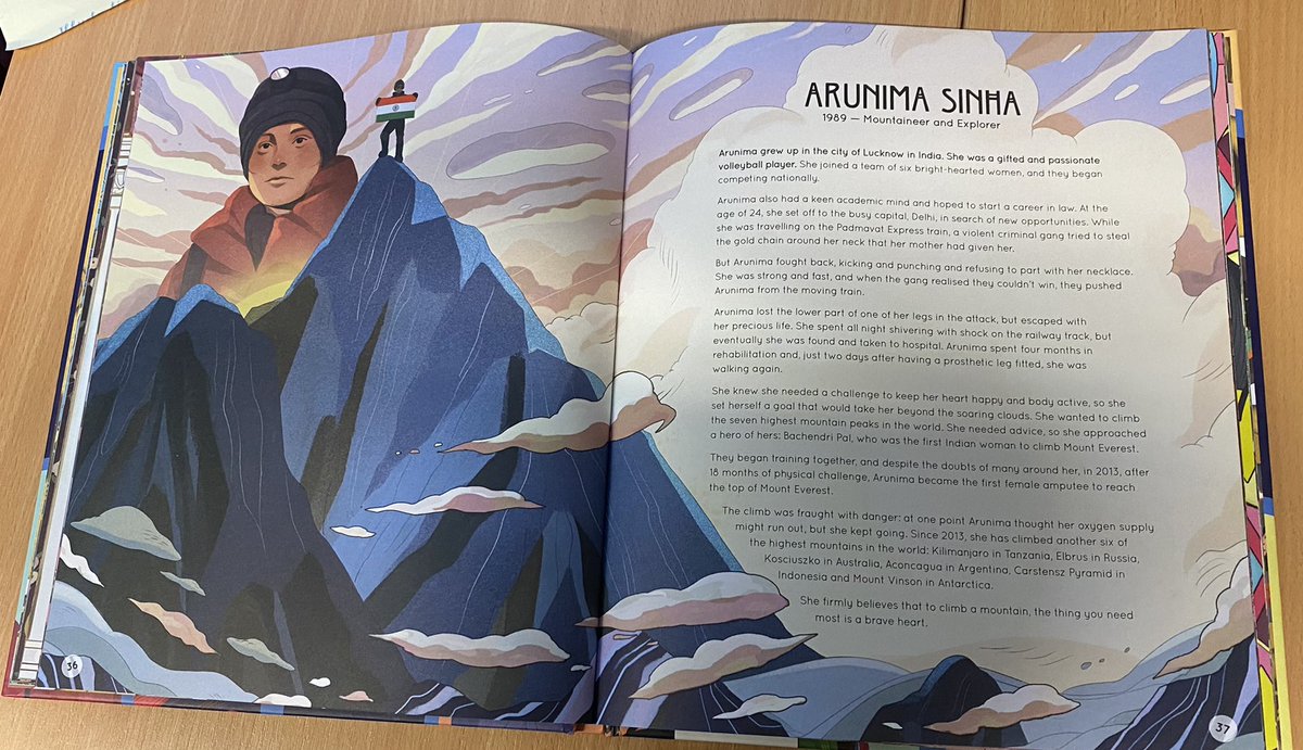 KLovesbooks1's tweet photo. The theme for #NonfictionNovember is heroes. Today we have @sinha_arunima whose amazing mountain feats are featured in #Iamnotalabel by #CerrieBurnell and #LaurenBaldo @EHU_FOE #ReadingAmbassadors https://t.co/VpaMJf2L1y