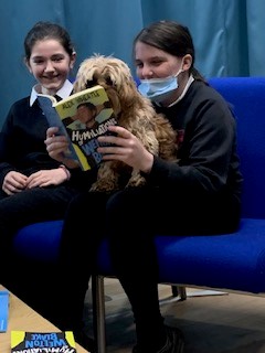 PupilSupportDGS's tweet photo. Our Friday group at Paws to Read, we  have added even more students to the groups.  We were joined this week with S6 helpers and Student teachers.  #RISE #DGS https://t.co/1f3PeSzdBU