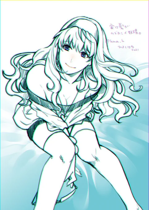 妖精の落書き。ちょいちょい練習しているんだけど、いやあ難しいんだよ。顔を似せるかどうか、あと髪型。これが難しい。 