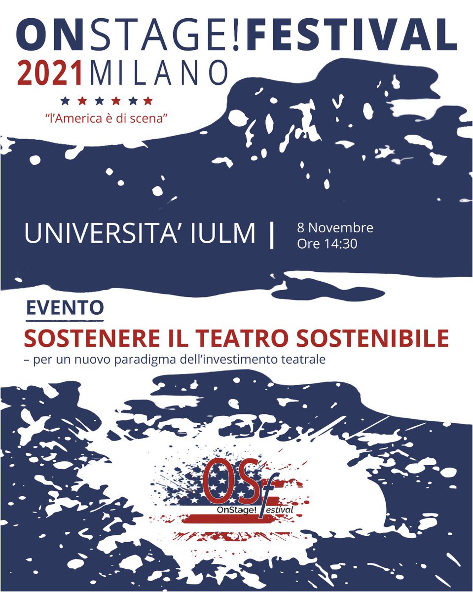 Onstage 2021 youtu.be/y2UI5ycpJw4 via <a href="/YouTube/">YouTube</a>
Parte oggi da <a href="/uniiulm/">Università IULM</a> la tappa milanese del Festival 
9 e 10 novembre saremo in scena al Teatro Menotti 
Info onstagefestival.it