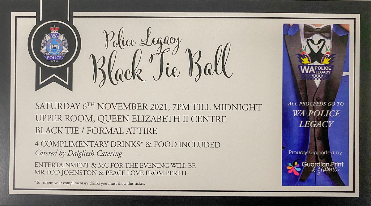 Thankyou to all that supported the Police Legacy Ball in Geraldton on Saturday night.  Organisers, Donors, Sponsors and those that attended made it a fantastic event and raised more than $11K for police families in need. #fb