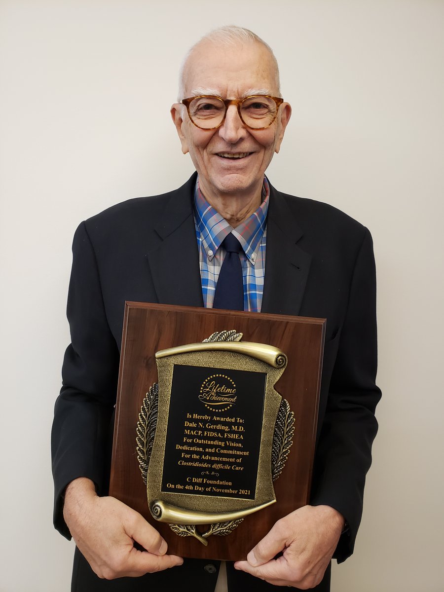 DestinyPharma's tweet photo. Congratulations to our SAB Member Prof Dale Gerding for his Lifetime Achievement Award from the C.diff Foundation.
#CdiffFoundation #cdifficile https://t.co/ohIqHM91yx