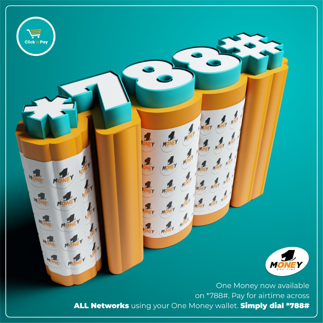 ClicknpayZ's tweet photo. ClicknPay the home of convenience gives you One Money on *788#!! You can now buy airtime on our platform and pay using your One Money wallet! Simply dial *788# and enjoy transaction convenience!
#clicknpay
#allinonebonanza
#onemoney
#convenience https://t.co/oJSFNkqDUT