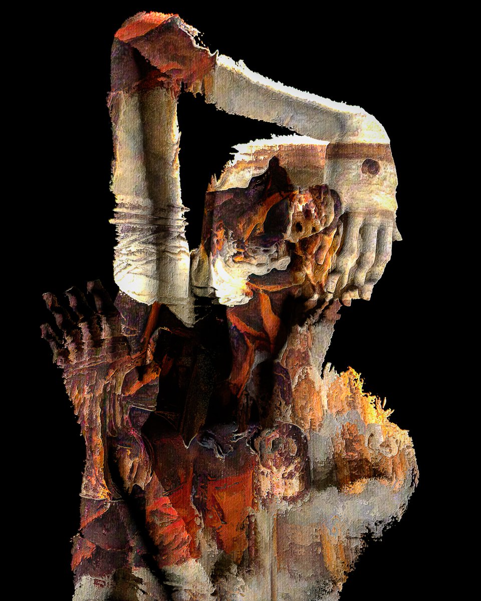 onderwish's tweet photo. Hello guys!! my second upload on @KnownOrigin_io is none other than "𝔉𝔢𝔞𝔯𝔢𝔱𝔥" 🏰!
.
.
.
An amalgamation of 3D and generative adversarial networks trained on a library of Renaissance &amp; Baroque paintings 🖼️!
.
.
.
Feel free to check it out here! 👇
>https://t.co/YQeL5mIVW2 https://t.co/SpZ69TP8vx