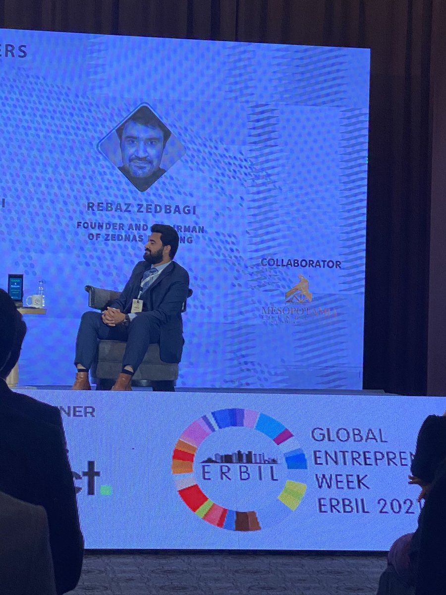 DaphFelice's tweet photo. “We need to explore alternative financial instruments to support entrepreneurship” @RebazZedbagi at #GEW2021 in #Erbil - We at @Cordaid Iraq are ready to discuss these ideas with you and your peers! https://t.co/bQHt2Ecfqm