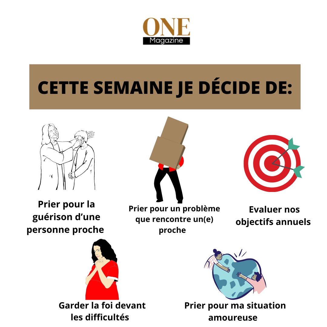 OneMagazine__'s tweet photo. OneMag • Les challenges de la semaine
Hello one peeps! Pour cette semaine, fixons nous de nouveaux objectifs. Et lorsque la fin de semaine arrive, évaluons les. Certainement ils nous auront fait un grand bien !
#OneMag https://t.co/Zxlz16p9D3