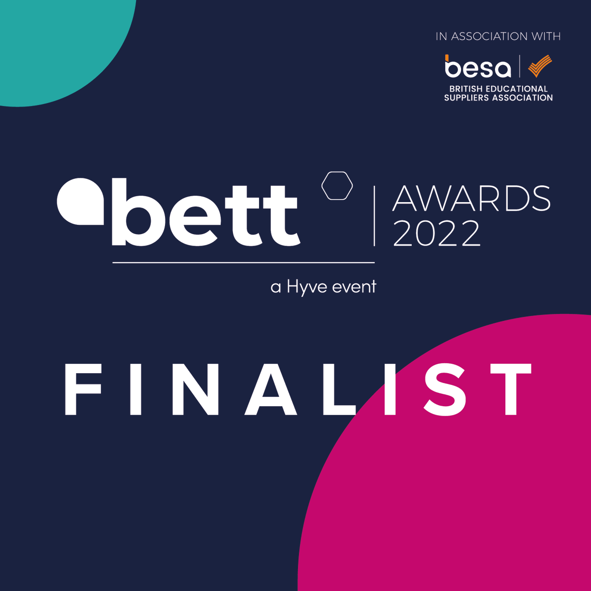 #EvidenceB is thrilled to have been shortlisted for the BETT Award 2022 in the “Company of the Year” category. Thank you <a href="/Bett_show/">Bett Global</a> and thank you all for your support! <a href="/TdeVul/">Th de Vulpillières</a> <a href="/Ji_Cairns/">Jill Cairns</a> <a href="/KdeVulpillieres/">Catherine de V.</a> <a href="/mero_philippe/">Philippe Mero</a> 

#BETTAward2022 #EduTwitter #EdTech #adaptivelearning