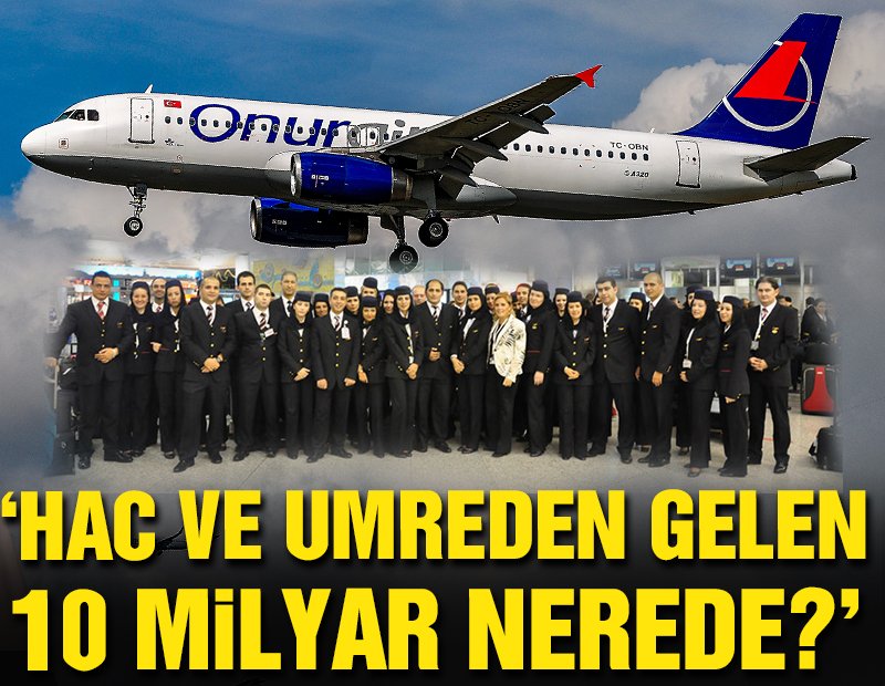 YusufDemirMavi's tweet photo. 21 aydır tek kuruş maaş almayan 1600 Onurair çalışanı aileleriyle Perşembe günü eylem yapacak. Bir pilot soruyor: “Sadece hac ve umre için 10 yıl, 6 uçağın her biri her ay 1.5 milyon dolar kazandı. Basit hesapla 10 milyar lira eder. Bu paralar nerede...
https://t.co/3PXidfVamK https://t.co/wDFZzQQKdG
