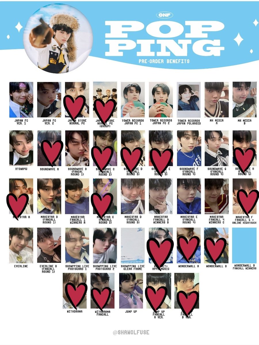 violetminkyunz's tweet photo. WTB/WTT: MK pcs, priority album pcs & Ktown4u Poppping & DIO pob ❤ signifies pcs I already have.
I collect pobs of their other cbs so am interested in those too. Thanks to all the Fuse who have helped me so far & sweet @shawolfuse for the template ❣
#wtbonf #wttonf https://t.co/P6DI5g8iD6