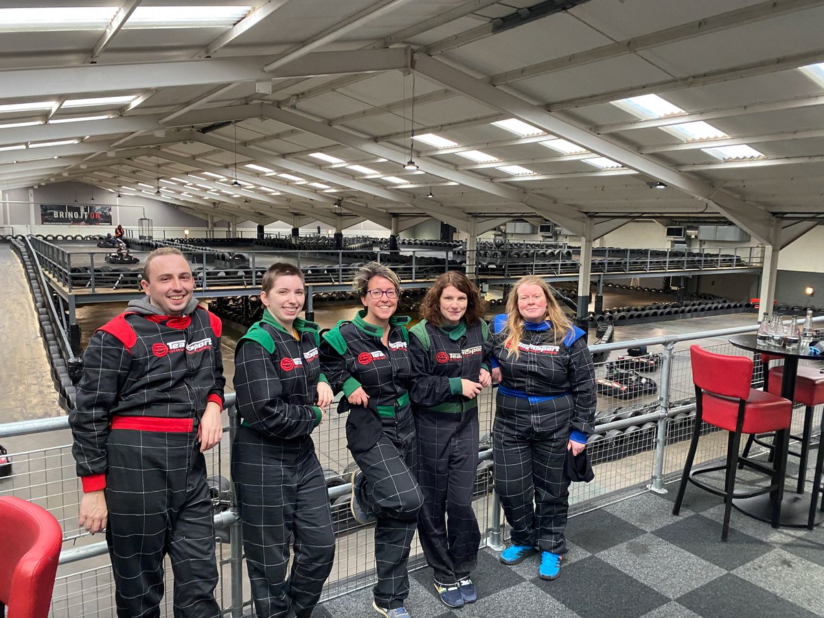 giffordlab's tweet photo. We had great fun last Friday - @giffordlab with @FrigerioL lab at go-karting!  Well done @BeatrizLagunas for podium placing for the Giffords! #labtrip https://t.co/NQda1J9ffC