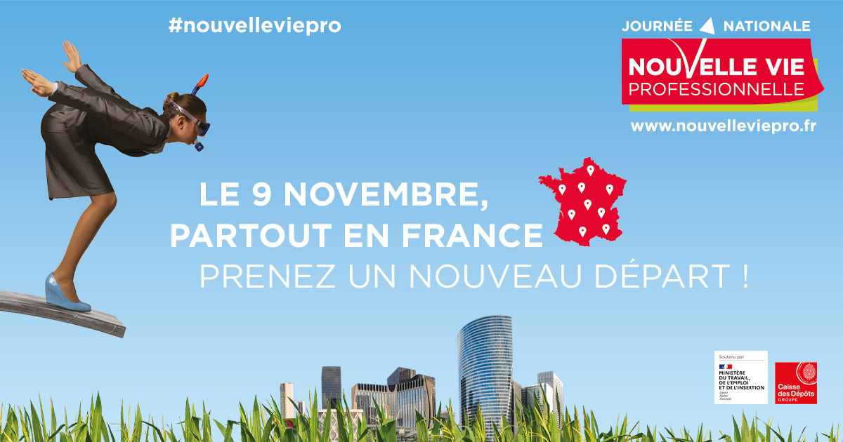 La journée de la #reconversion, c'est demain !
🚀 Salon à Paris Espace Champerret : bit.ly/3woKZwx
🚀 400 portes ouvertes dans toute la France : bit.ly/3bQhWZu

<a href="/Travail_Gouv/">Ministère du Travail et de l'Emploi</a> <a href="/caissedesdepots/">Caisse des Dépôts</a> @pole_emploi @poleemploi_75 <a href="/TPro_IDF/">Transitions Pro Île-de-France</a> <a href="/Afpa_Formation/">Afpa</a> <a href="/Apecfr/">Apec.fr</a> <a href="/LeCnam/">Le Cnam</a>