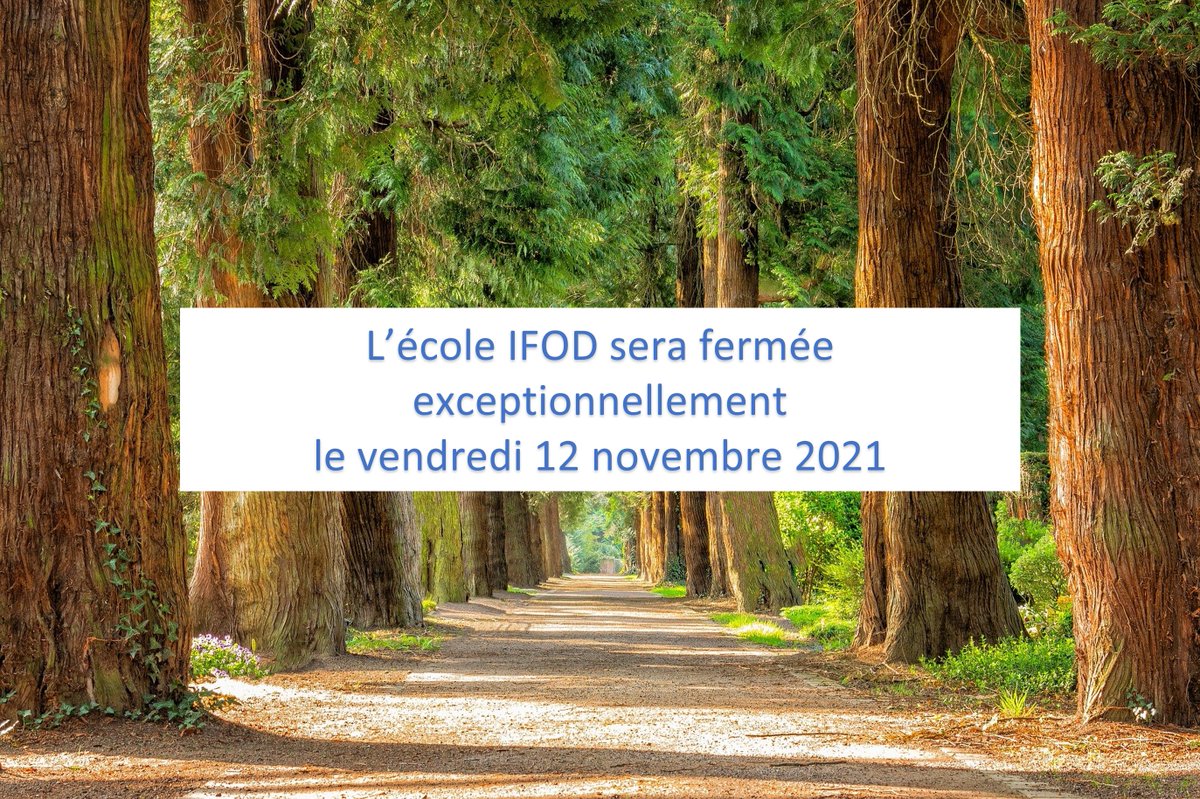 IFODcoaching's tweet photo. Bonjour à toutes et à tous 🍂,
>> L'école IFOD fermera exceptionnellement le vendredi 12 novembre 2021. <<
Vous pouvez tout de même nous envoyer des mails sur notre adresse contact@ifod.fr
Nous vous souhaitons une belle semaine et restons joignable au 01 40 20 21 22 🍂 https://t.co/LhPdlrq6m4