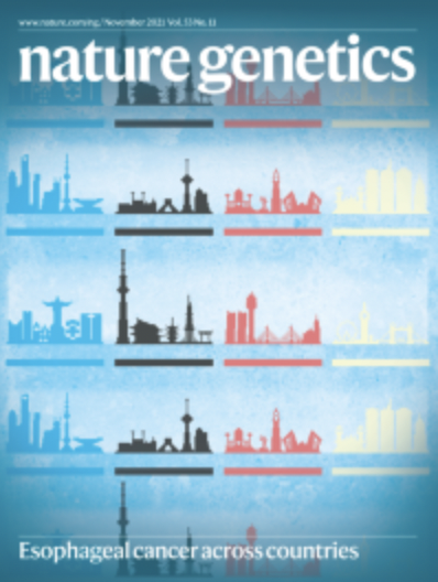 Great to see our mutational signature paper on oesophageal cancer making the cover of November <a href="/NatureGenet/">Nature Genetics</a> .  The figure illustrates what we were hoping to see, ie divergent patterns informing about causes of oesophageal cancer in high risk regions 1/4.