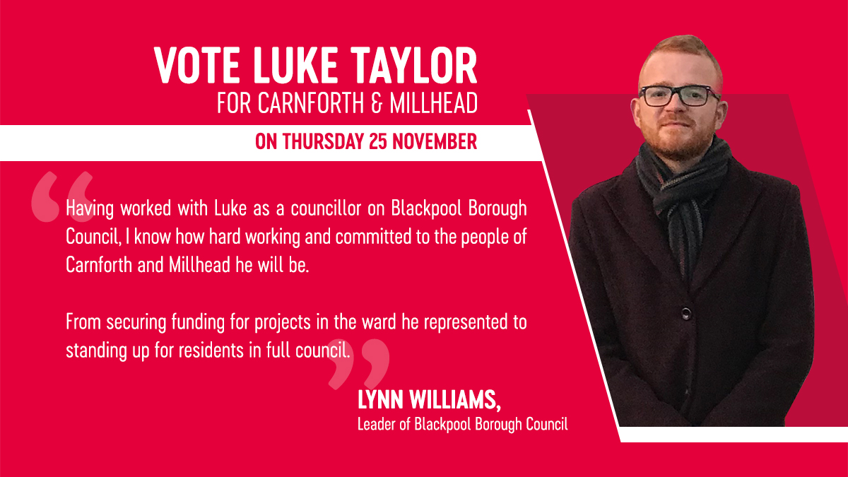 Luke Taylor for Carnforth and Millhead tweet media
