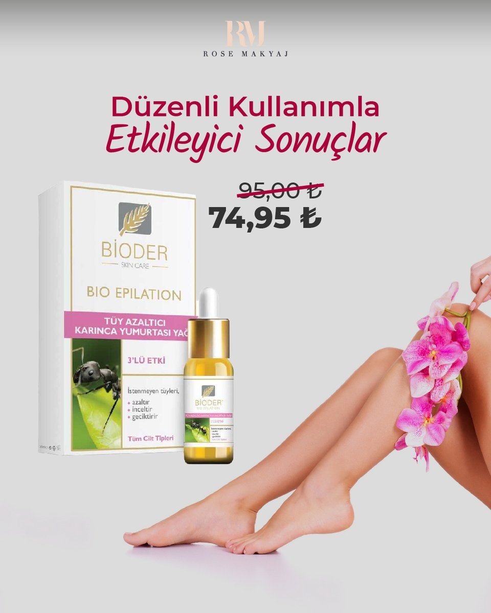 Bioder Karınca Yumurtası Yağı ile düzenli kullanımda tüylerde gözle görülür etki!

#Bioder #karıncayumurtasıyağı #tüyazaltıcı #tüyazaltıcıkrem #RoseMakyaj