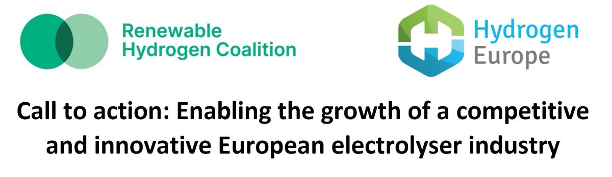 #H2Europe &amp; <a href="/renewableH2EU/">Renewable Hydrogen Coalition</a> call on the EU Institutions to support #electrolyser projects w/ at least 50 MW capacity provided by a single electrolyser or by a set of electrolysers that form a single, coordinated project under the revised TEN-E regulation.
bit.ly/3CYXrpo