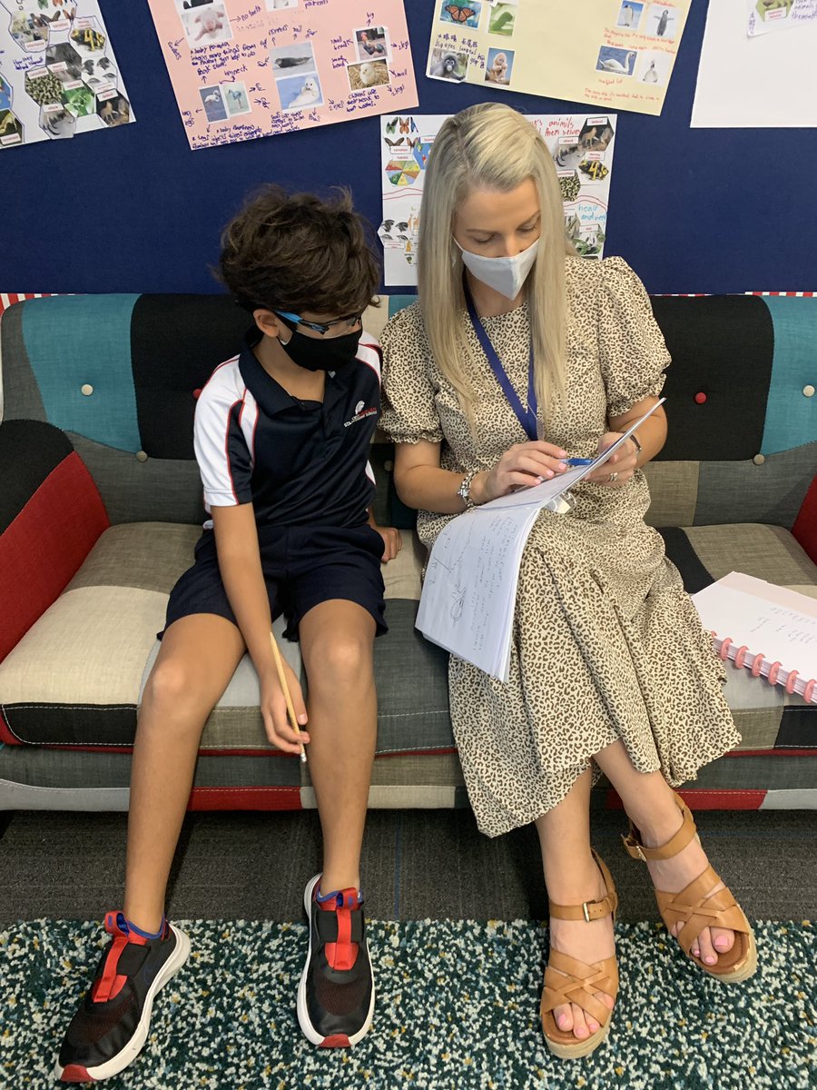 N_McLellan_'s tweet photo. Caught in the moment providing feedback in an authentic context. These moments are truly some of the most powerful. #conferring #developingyoungwriters #SAISrocks https://t.co/kbVdylYx8W