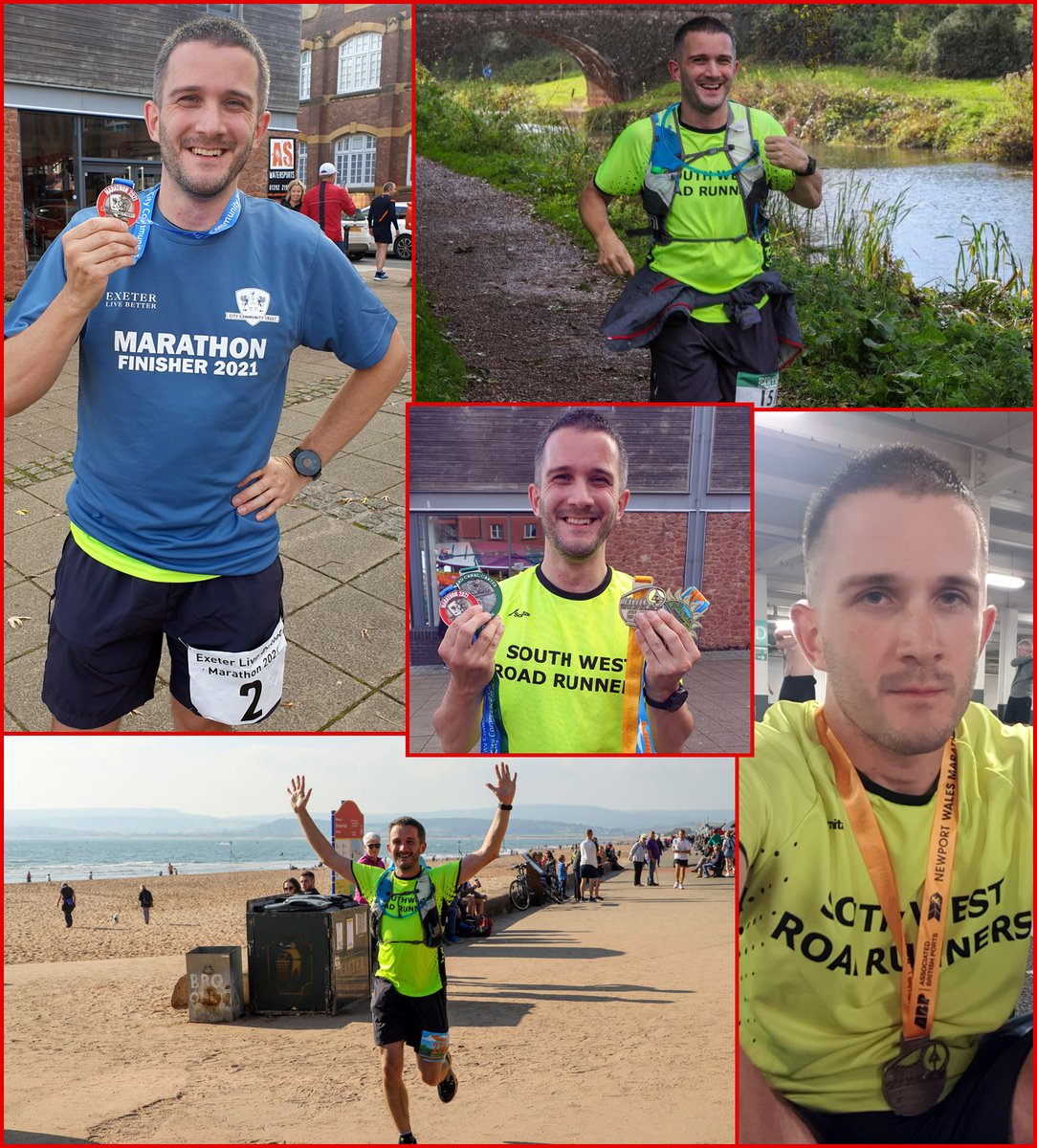 Exeter Marathon rounds off 4 marathons in 4 weeks and number 21 over all. Great to be back under 4:30 for first time since pre-pandemic with a time of 4:27. A great race put on by <a href="/ExeterCCT/">Exeter City Community Trust</a> 

#MedalMonday <a href="/swrr_exeter/">SWRR</a> <a href="/runners_blue/">Blue Light Runners #ThankYouNHS</a>